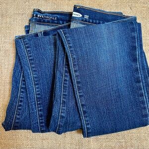 Old Navy Women's Curvy Mid-Rise Straight Leg Jeans Bundle